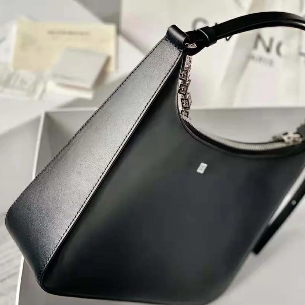 Givenchy Medium Moon Cut Out Bag in Leather for Women in Black Givenchy Medium Moon Cut Out Bag in Leather for Women in Black