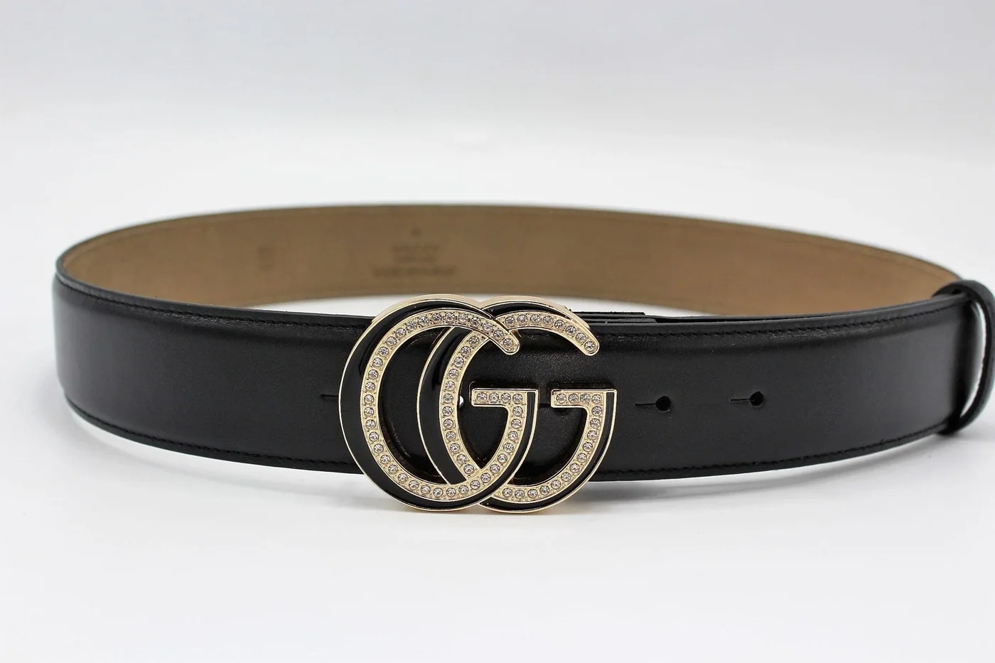 GG Diamond Buckle Leather Belt