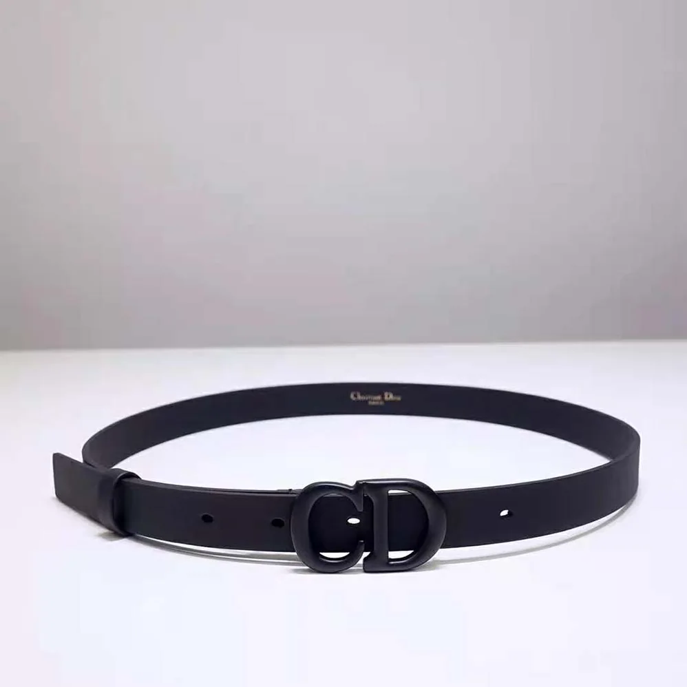 Dior Saddle Belt Black Matte Calfskin 20 MM for Women