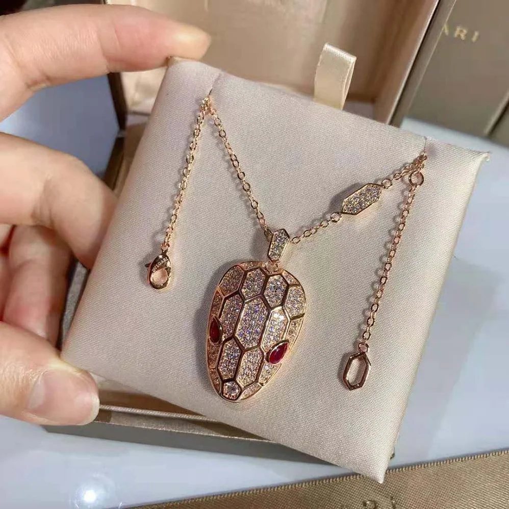 Bvlgari Serpenti Necklace in 18 KT Rose Gold for Women Bvlgari Serpenti Necklace in 18 KT Rose Gold for Women