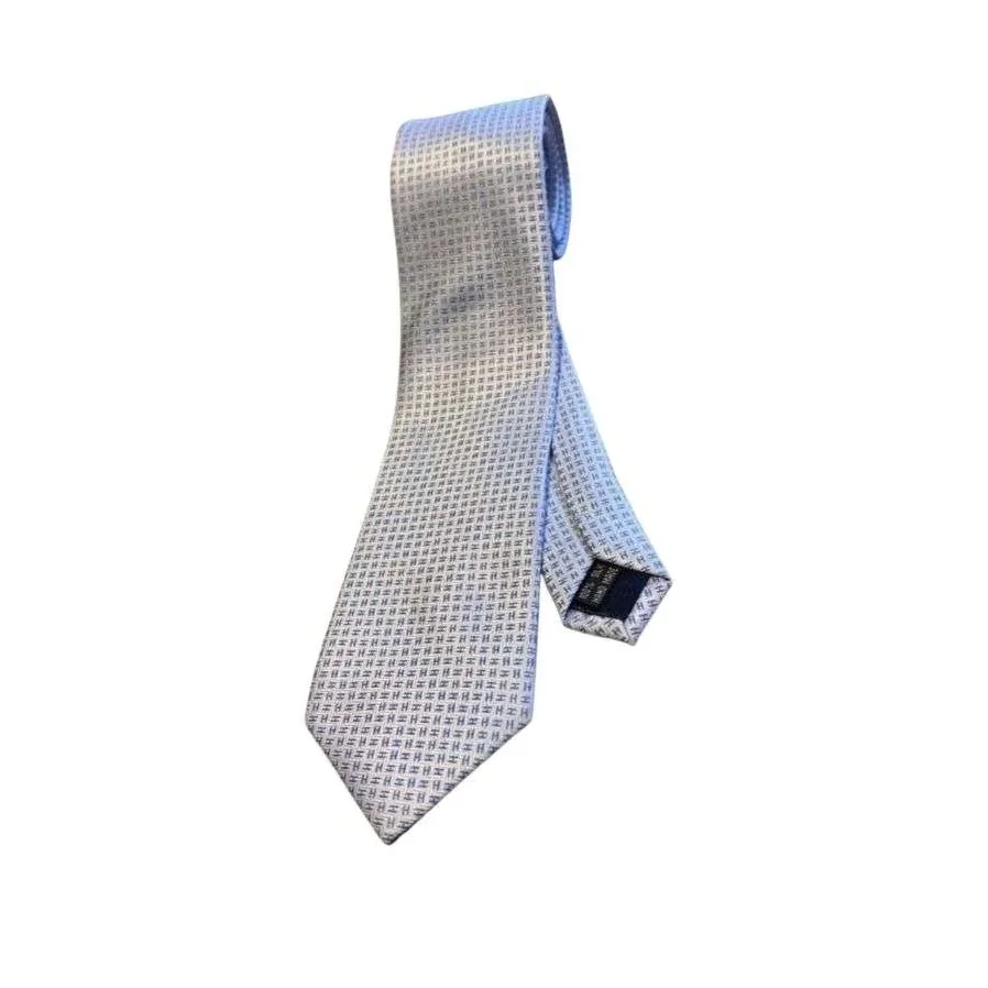 Hermes Tie 7 Faconnee New H Grey Hermes Tie 7 Faconnee New H Grey