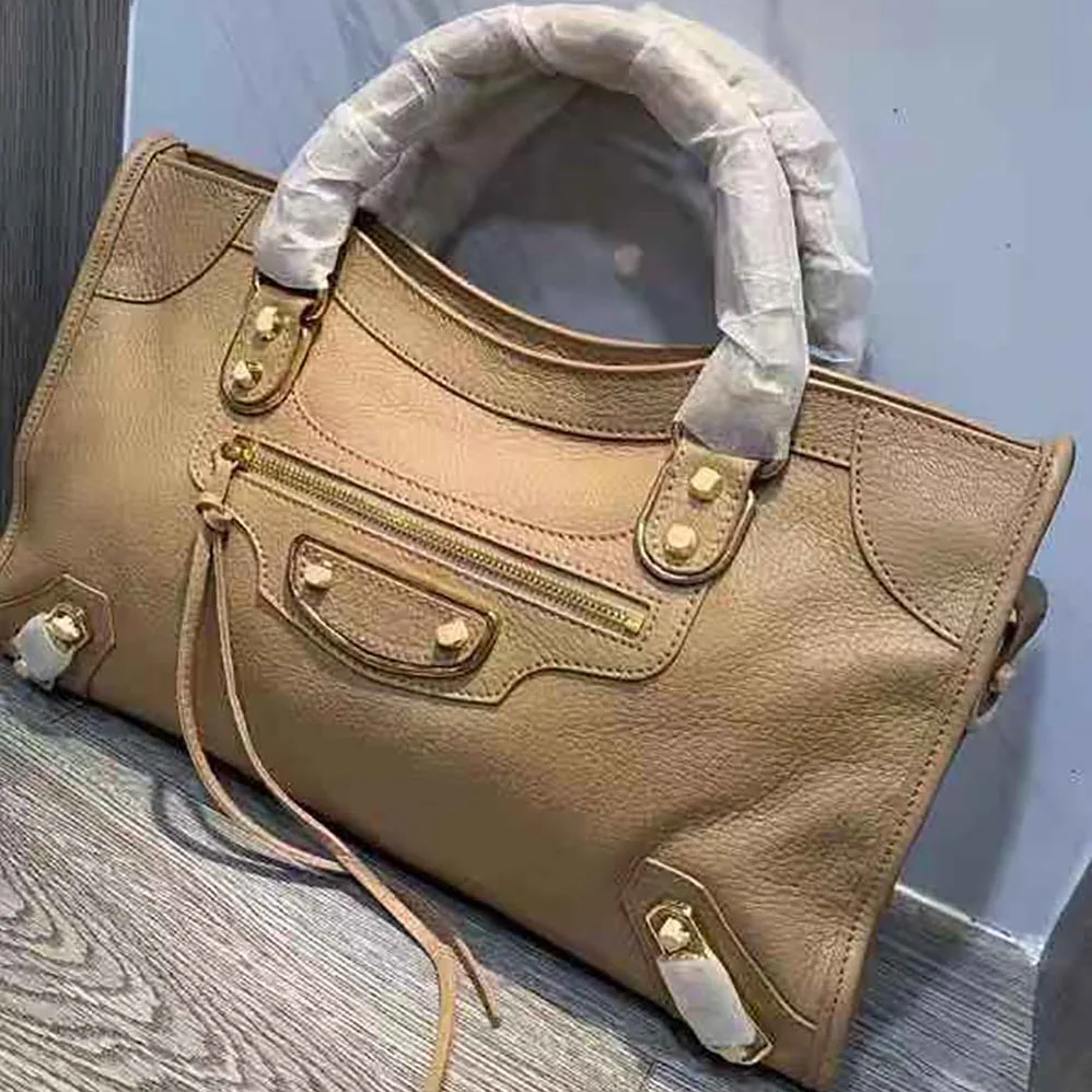 Balenciaga Classic Metallic Edge City S Goatskin Hand Carry Bag for Women