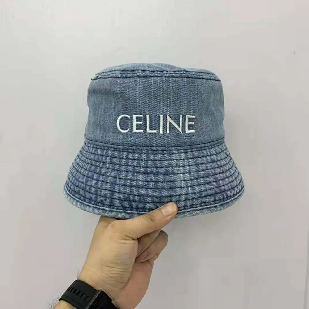 Celine Bucket Hat in Denim for Women in Blue