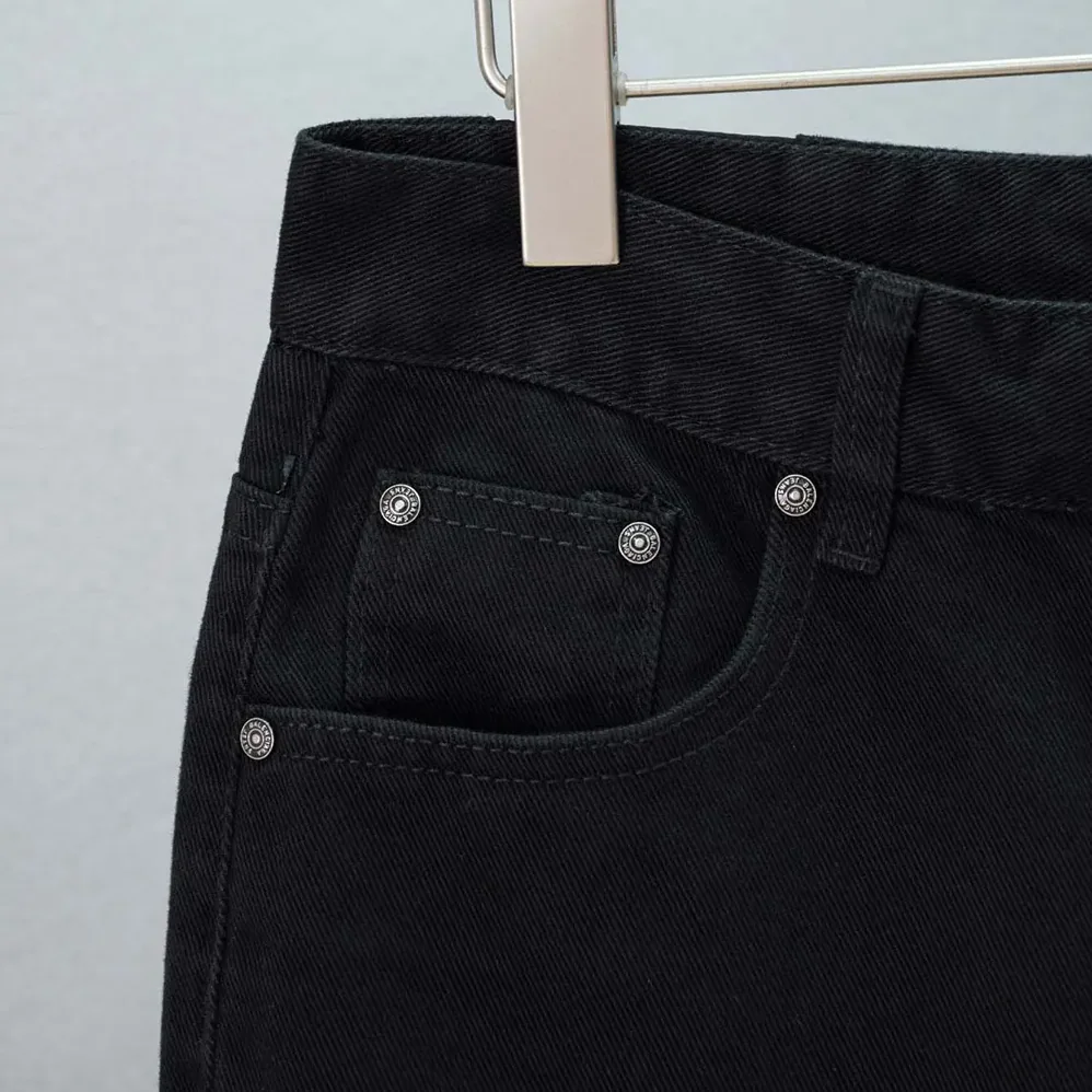 Balenciaga Flared Pants in Black Soft Hand Italian Denim for Women in Black