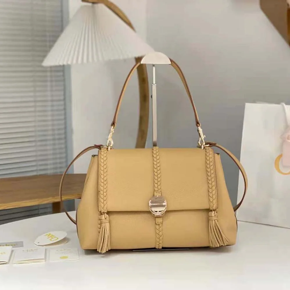 Chloe Penelope Medium Soft Shoulder Bag for Women in Gold