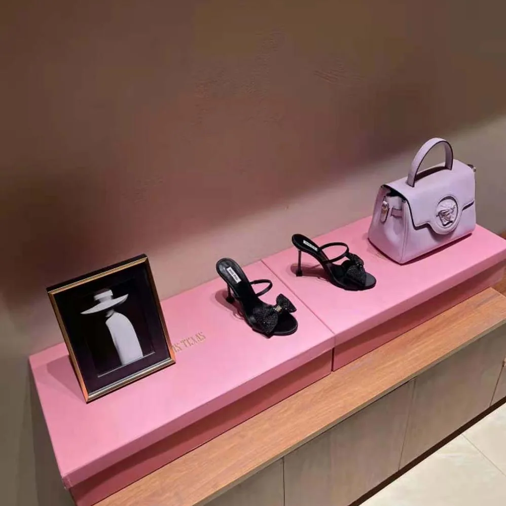 Miu Miu Satin Bow Sandals in 85 mm Heel Height for Women in Black