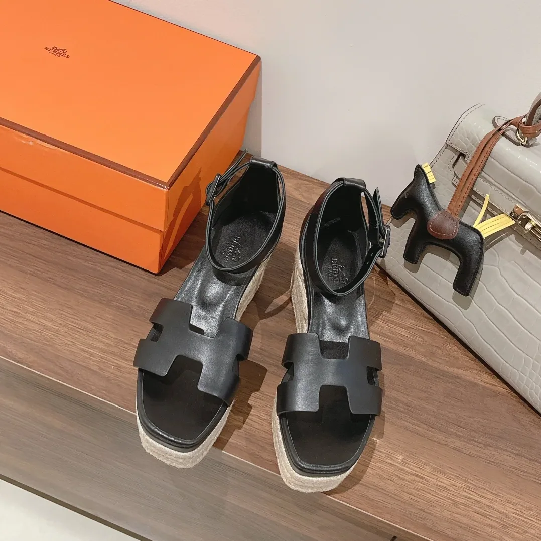 Hermes Doll 40 Espadrilles Black /