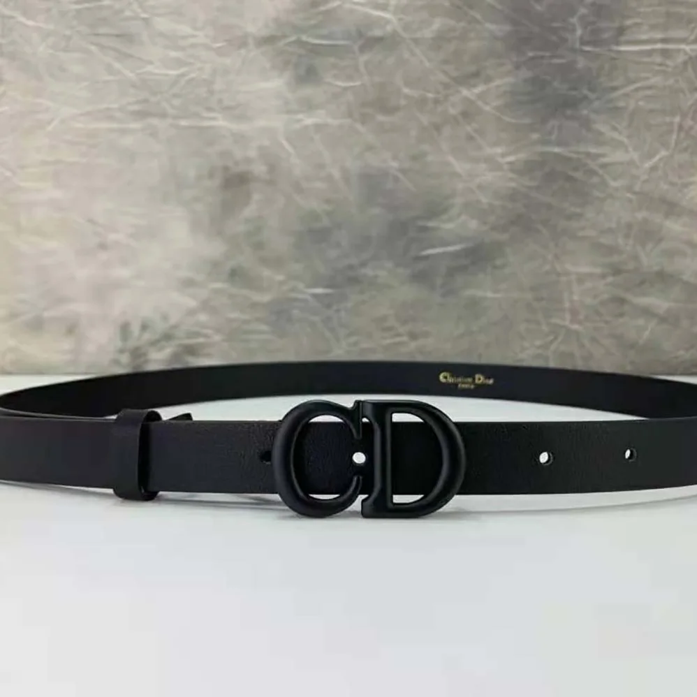 Dior Saddle Matte Black Matte Calfskin, 20 MM for Women