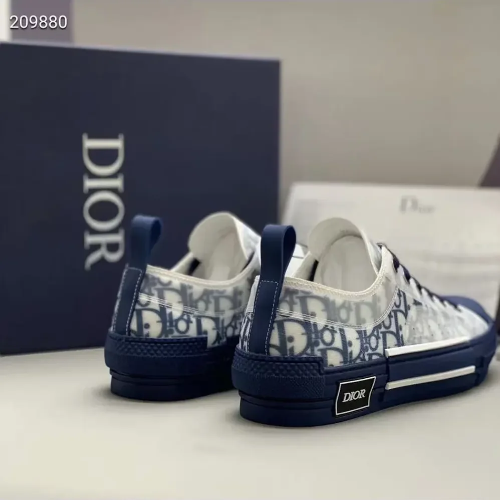 Dior B23 League Low-Top Sneaker Blue Dior Oblique Canvas for Unisex Dior B23 League Low-Top Sneaker Blue Dior Oblique Canvas for Unisex
