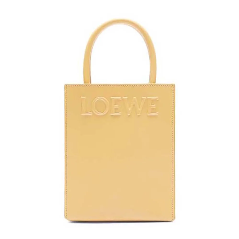Loewe Standard A5 Tote in Sleek Calfskin for Women in Gold Loewe Standard A5 Tote in Sleek Calfskin for Women in Gold