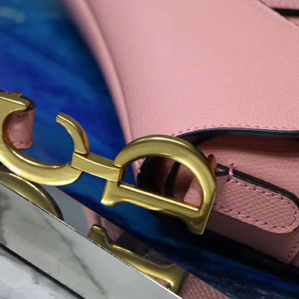 Dior Mini Saddle Bag in Calfskin for Women in Pink