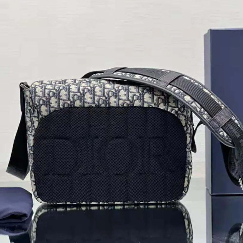 Dior Explorer Messenger Bag Beige and Black Dior Oblique Jacquard for Men
