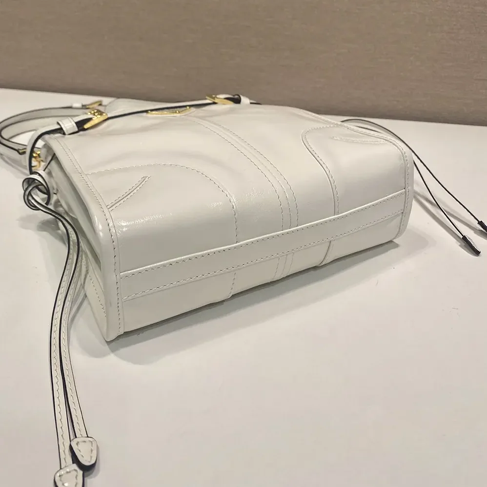 Prada Bonnie Leather Mini Shoulder Bag for Women in White Prada Bonnie Leather Mini Shoulder Bag for Women in White