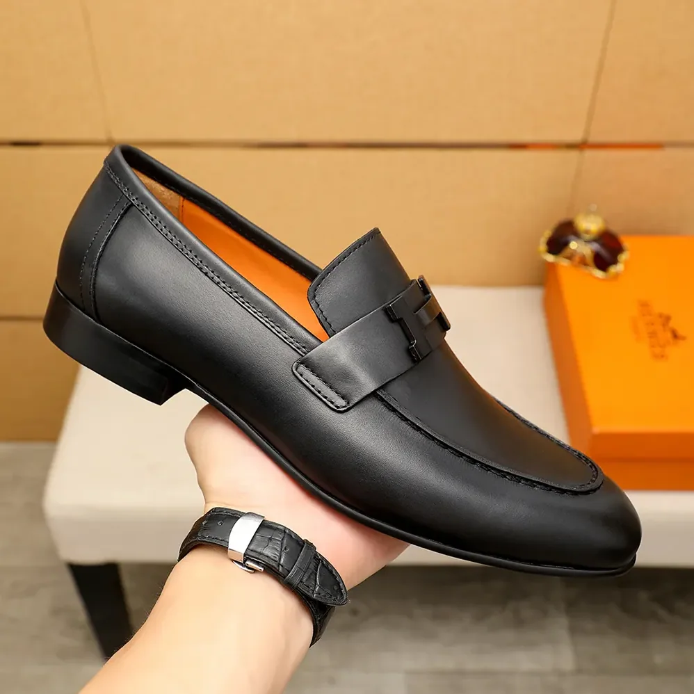 Hermes Honore Loafer in Calfskin for Men in Black