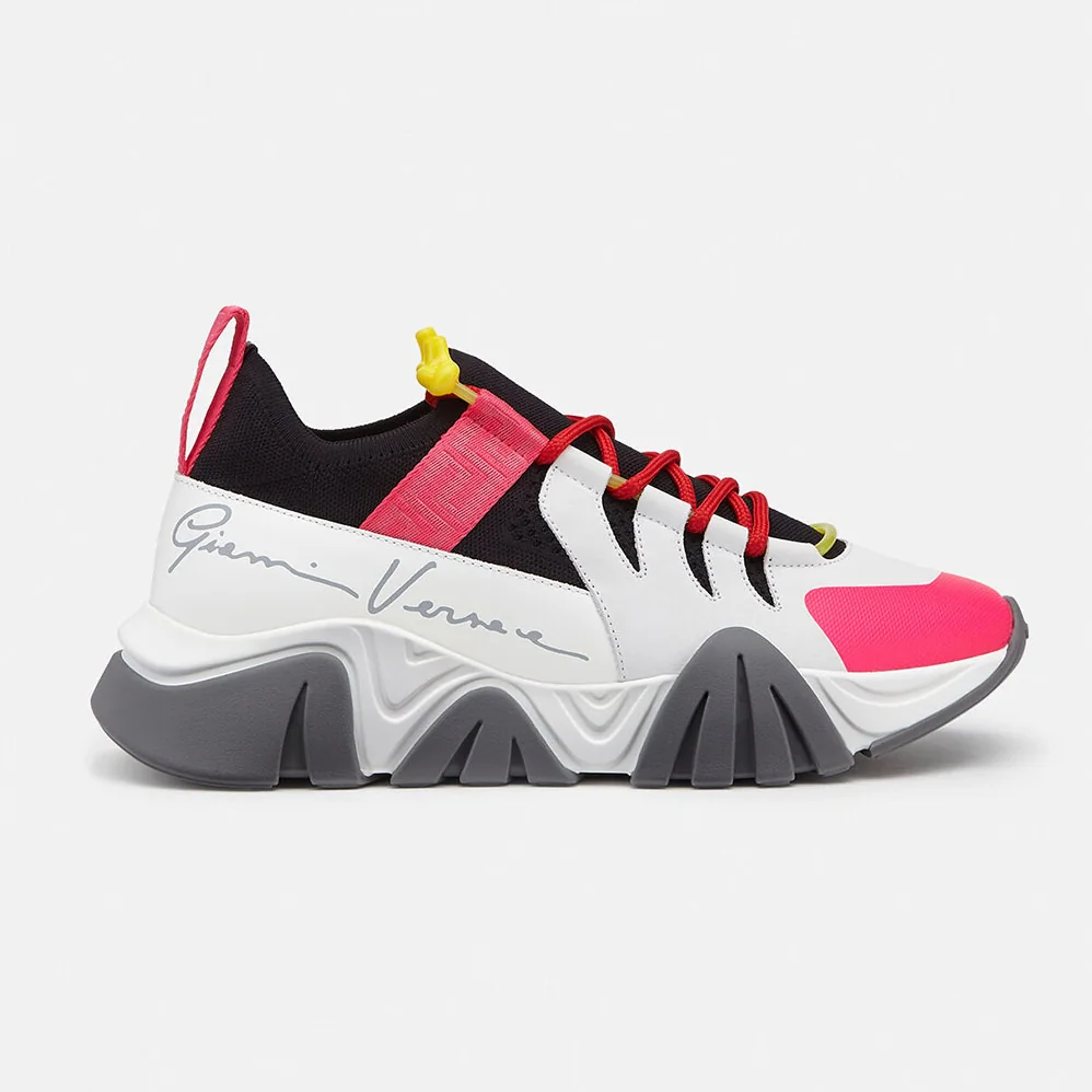 Versace Squalo Knit Sneakers for Women in Pink