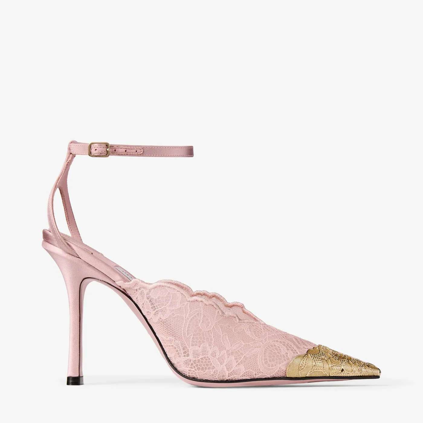 Jimmy Choo Faiz 100 Lace Pumps Rose/ Light Gold FAIZ100FYZ Jimmy Choo Faiz 100 Lace Pumps Rose/ Light Gold FAIZ100FYZ