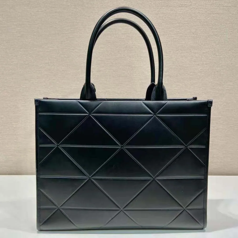 Prada Large Leather Handbag for Women in Black Prada Large Leather Handbag for Women in Black