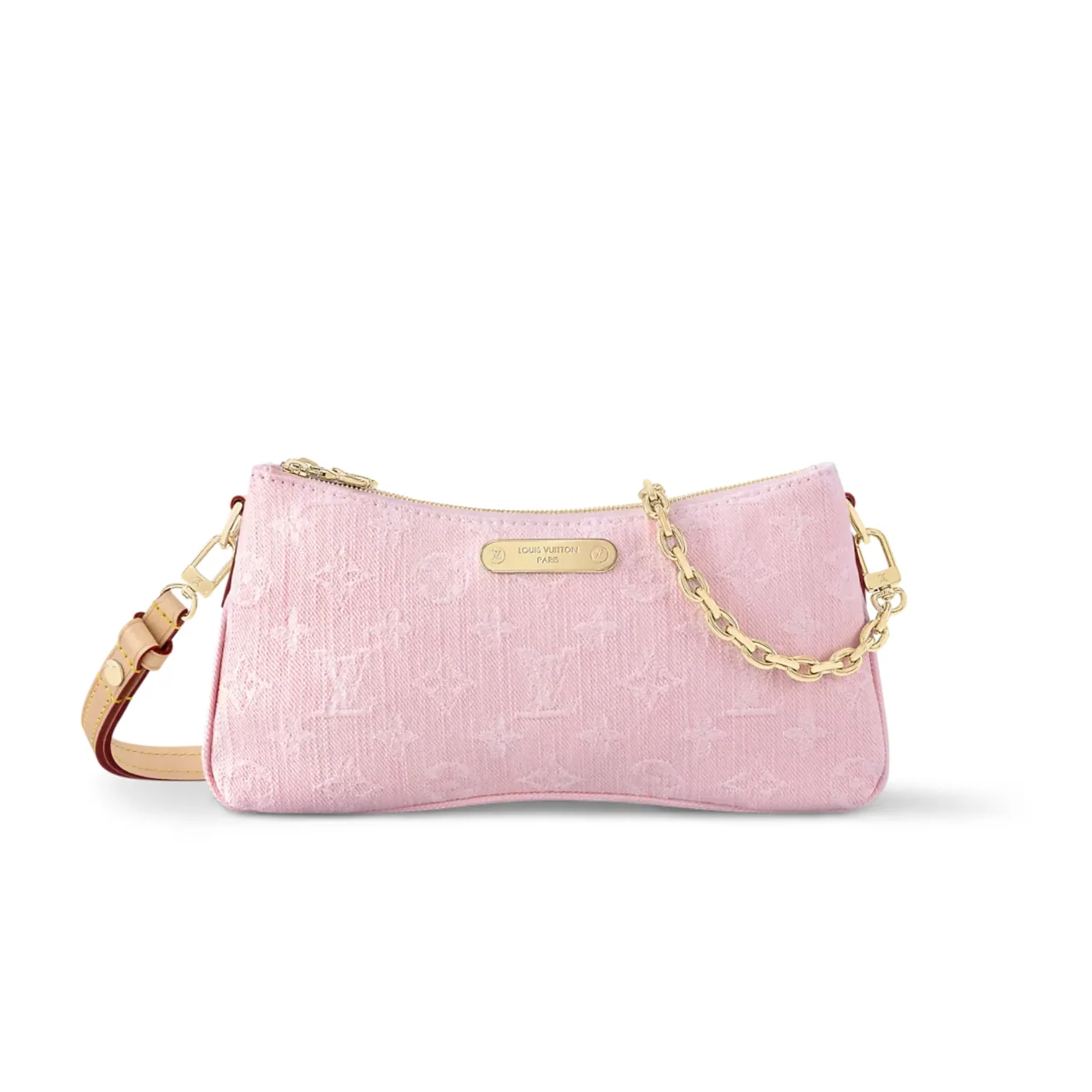Louis Vuitton Liv Pochette Shoulder Bag in Washed Pink Gold Hardware