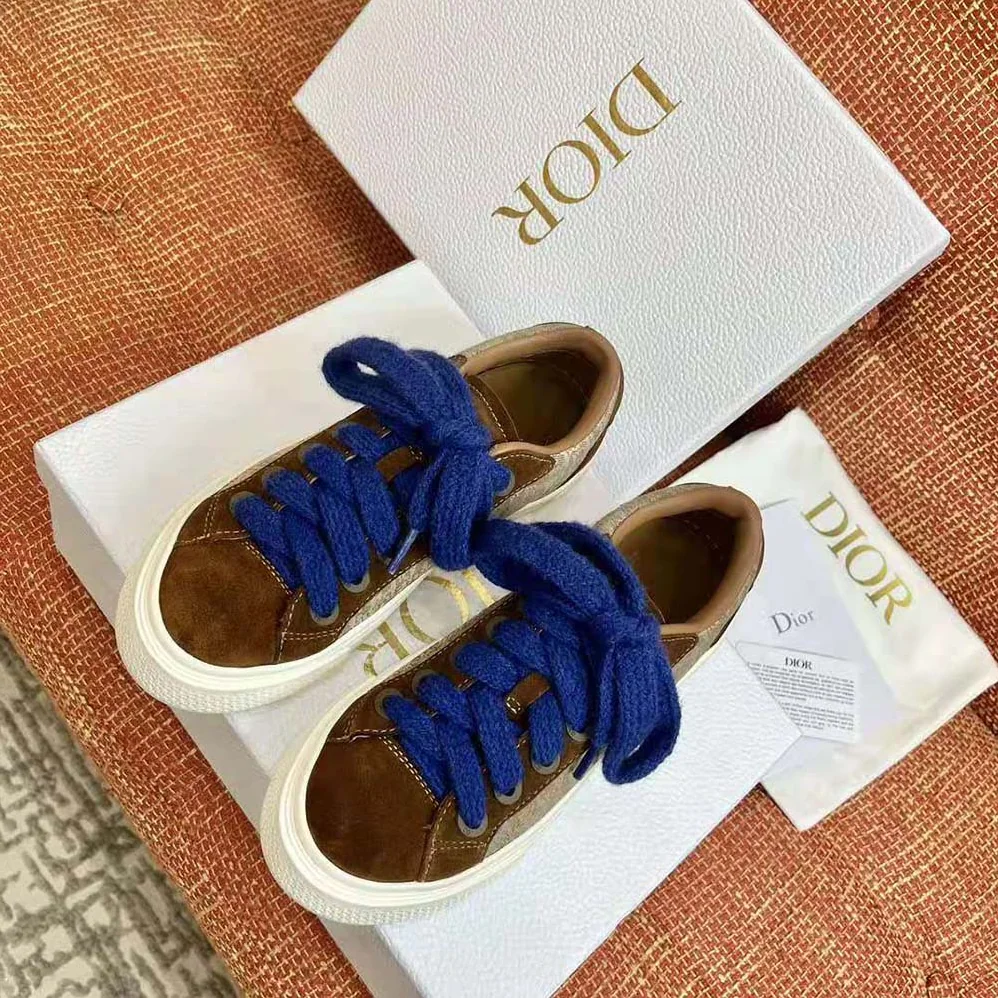 Dior B33 Sneaker Brown and Cream Dior Oblique Jacquard and Brown Suede for Men Dior B33 Sneaker Brown and Cream Dior Oblique Jacquard and Brown Suede for Men