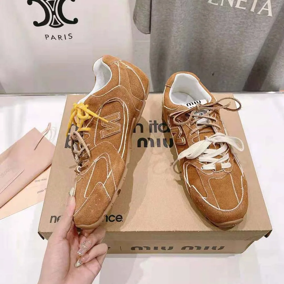Miu Miu New Balance X Miu Miu 530 SL Suede Sneakers for Women in Brown Miu Miu New Balance X Miu Miu 530 SL Suede Sneakers for Women in Brown
