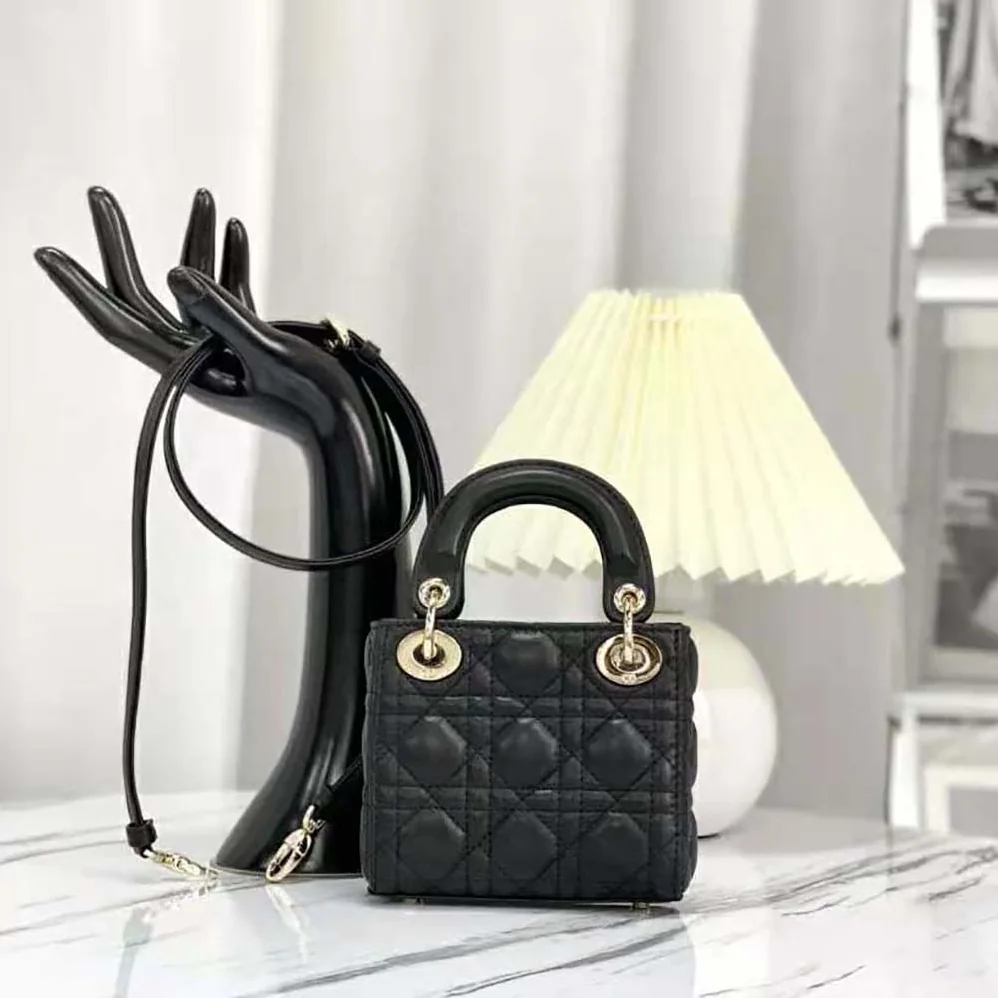 Dior Micro Lady Dior Bag Black Cannage Lambskin for Women Dior Micro Lady Dior Bag Black Cannage Lambskin for Women