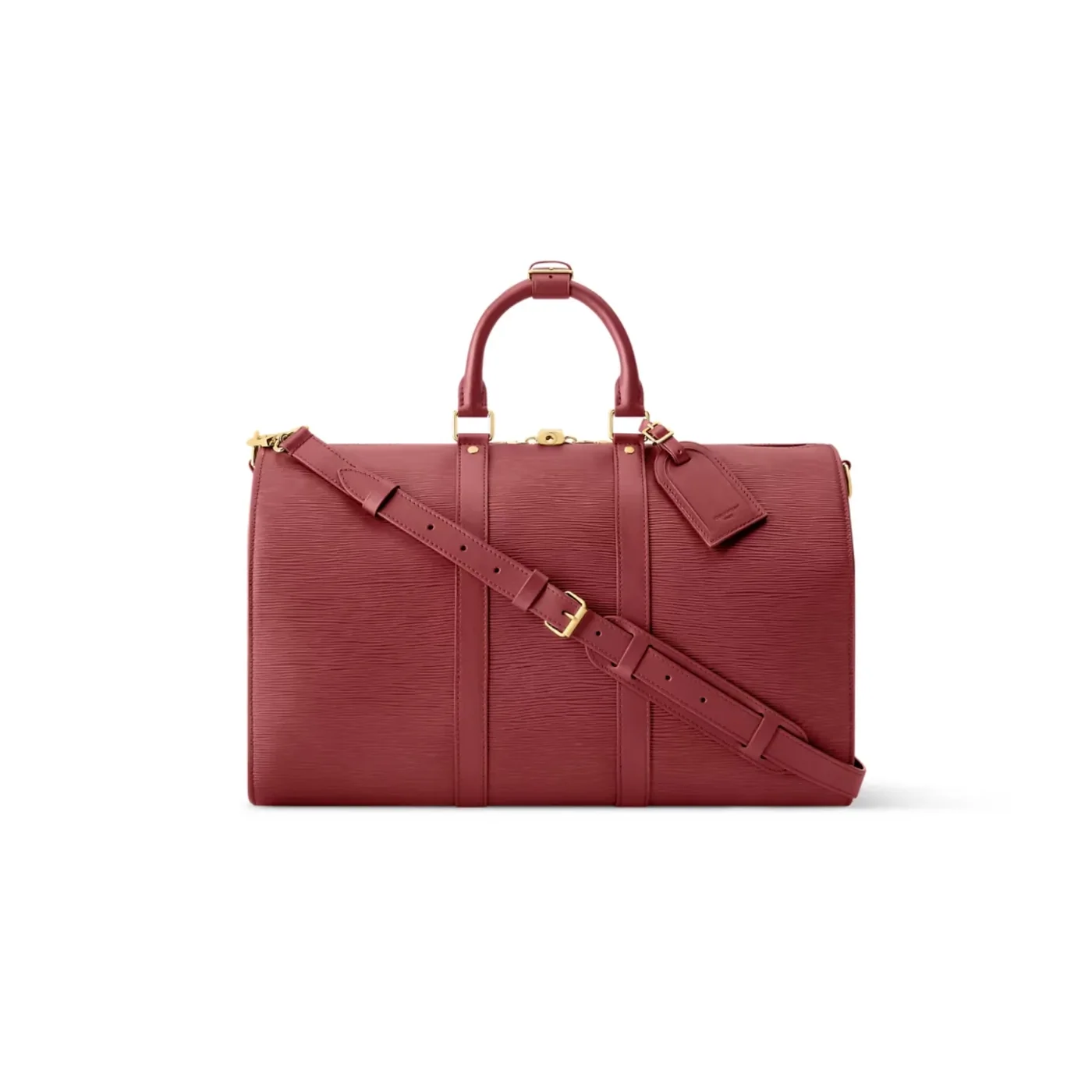 Louis Vuitton Keepall Bandouliere 45 Travel Bag in Bordeaux Gold Hardawre Louis Vuitton Keepall Bandouliere 45 Travel Bag in Bordeaux Gold Hardawre