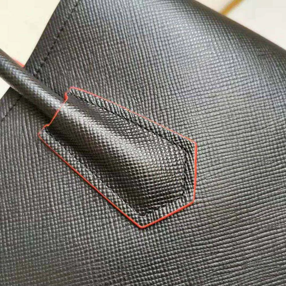 Prada Small Saffiano Leather Double Prada Bag for Women in Black Prada Small Saffiano Leather Double Prada Bag for Women in Black