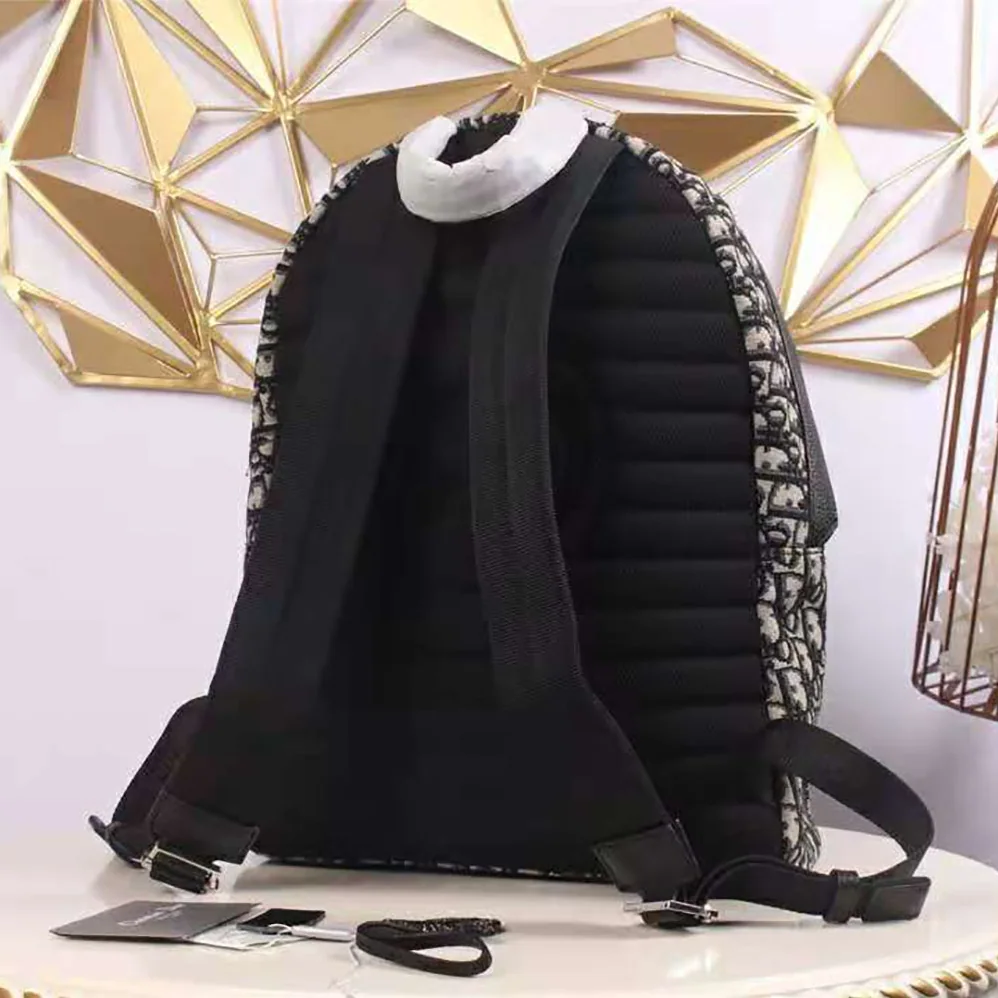 Dior Rider Backpack Beige and Black Dior Oblique Jacquard for Men