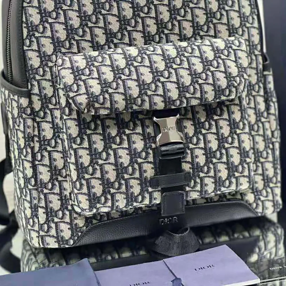 Dior Explorer Backpack Beige and Black Dior Oblique Jacquard for Men Dior Explorer Backpack Beige and Black Dior Oblique Jacquard for Men