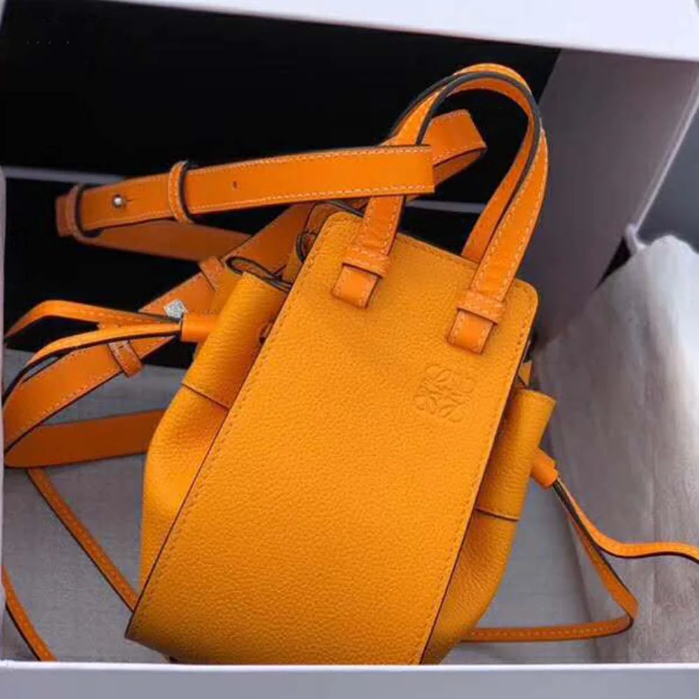 Loewe Hammock Dw Mini Bag in Nappa Calf for Women in Orange