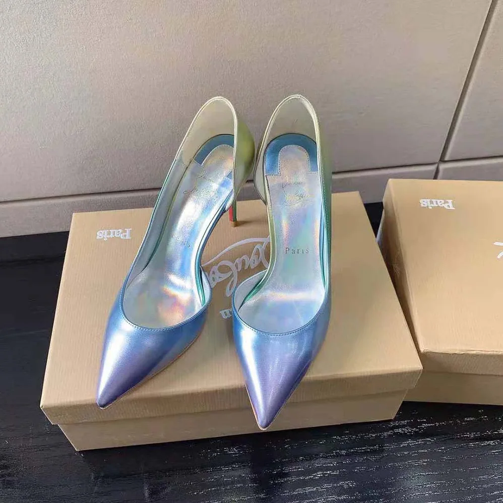 Christian Louboutin Lriza 100 mm Heel Height for Women in Purple Christian Louboutin Lriza 100 mm Heel Height for Women in Purple