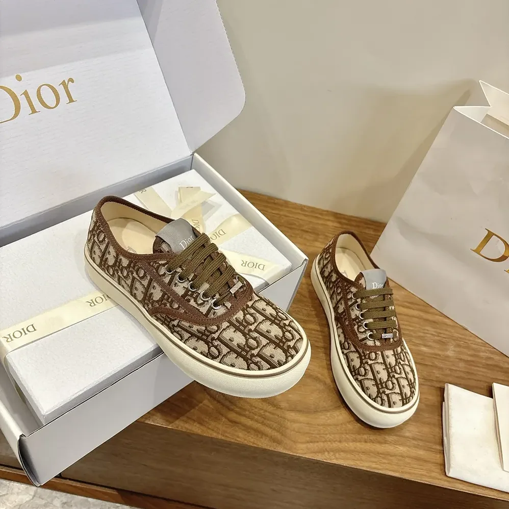 Dior Saltwind Sneaker Brown Dior Oblique Jacquard for Unisex