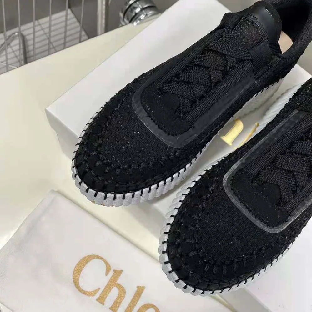 Chloe Nama Sneaker in Recycled Mesh for Women in Black Chloe Nama Sneaker in Recycled Mesh for Women in Black