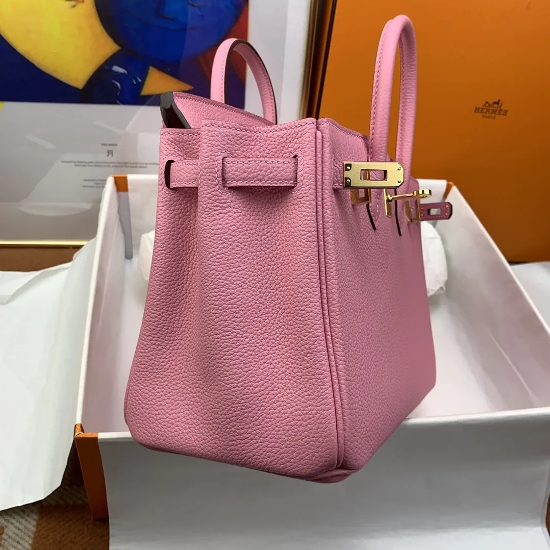 Hermes Birkin Top Handle Bag / Nata Swift Pink Gold Hardware Hermes Birkin Top Handle Bag / Nata Swift Pink Gold Hardware