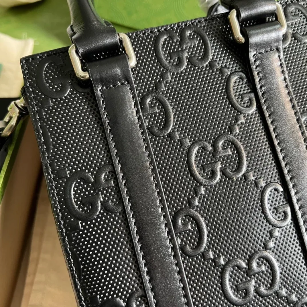 Gucci GG Embossed Mini Tote Bag Black GG Embossed /