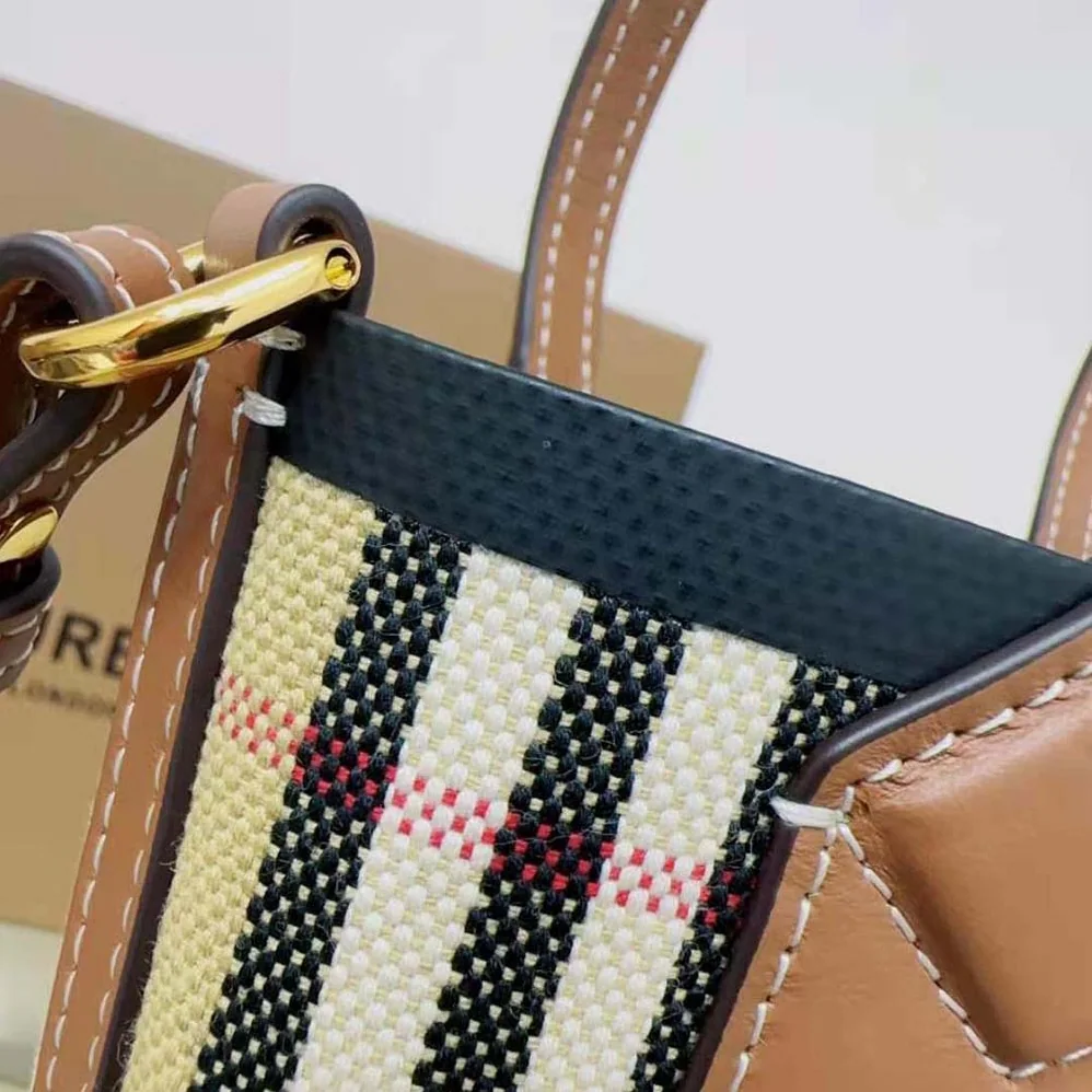 Burberry Mini London Tote Bag for Women in Brown Burberry Mini London Tote Bag for Women in Brown