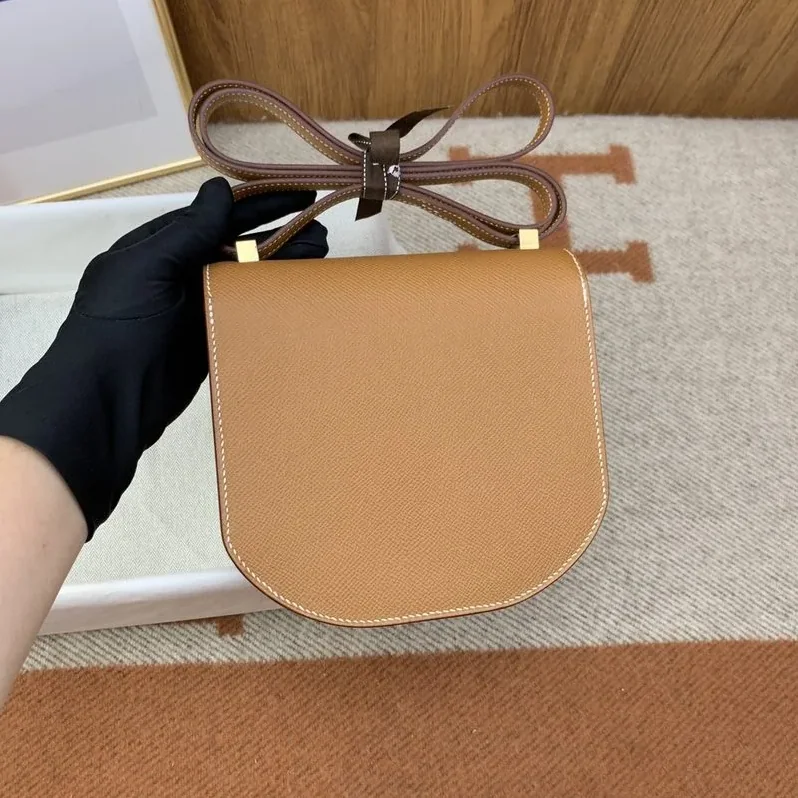 Hermes Mosaique 17 Brown, Gold Toned Hardware Bag