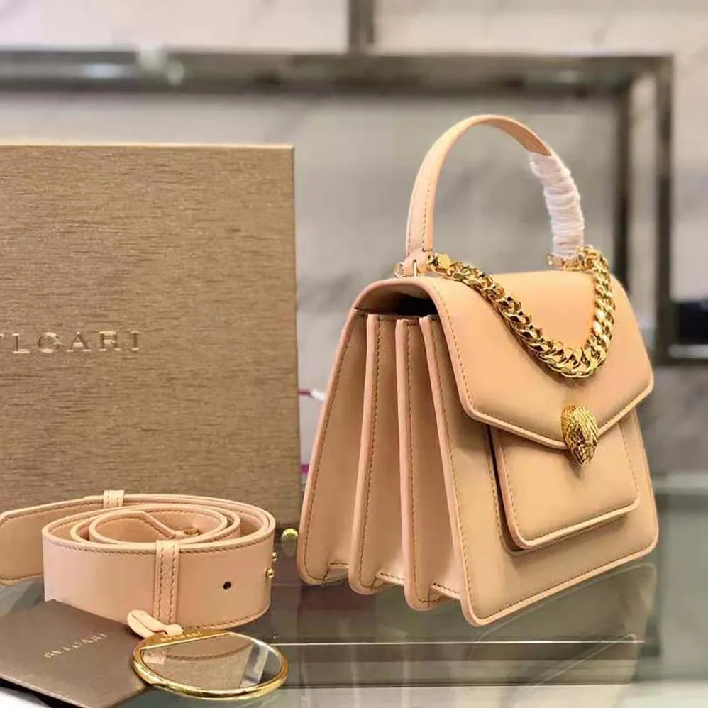 Bvlgari Serpenti Forever Top Handle Bag in Nappa Leather for Women in Pink Bvlgari Serpenti Forever Top Handle Bag in Nappa Leather for Women in Pink