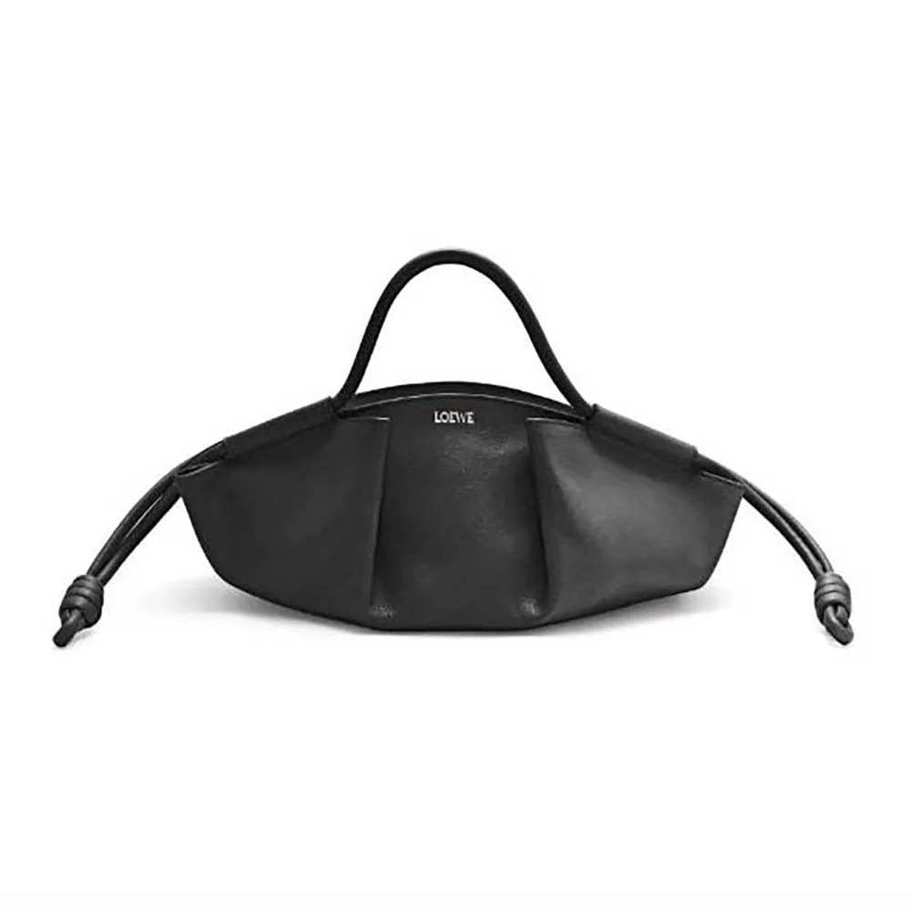Loewe Small Paseo Bag in Shiny Nappa Calfskin for Women in Black