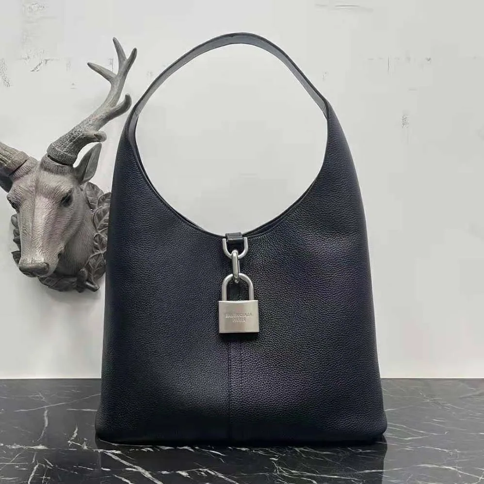 Balenciaga Locker Medium North-South Hobo Bag in Black for Women