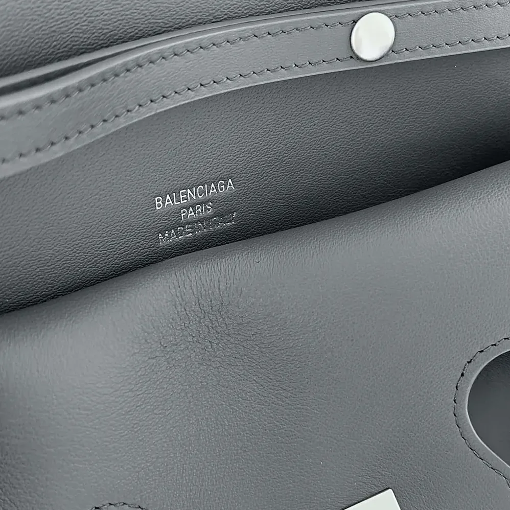 Balenciaga Bel Air Clutch On Strap Small in Grey for Women Balenciaga Bel Air Clutch On Strap Small in Grey for Women