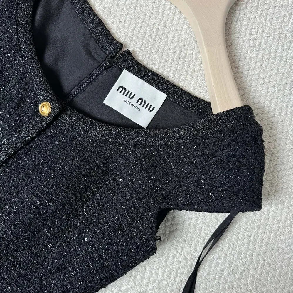 Miu Miu Lamé Bouclé Dress for Women Miu Miu Lamé Bouclé Dress for Women