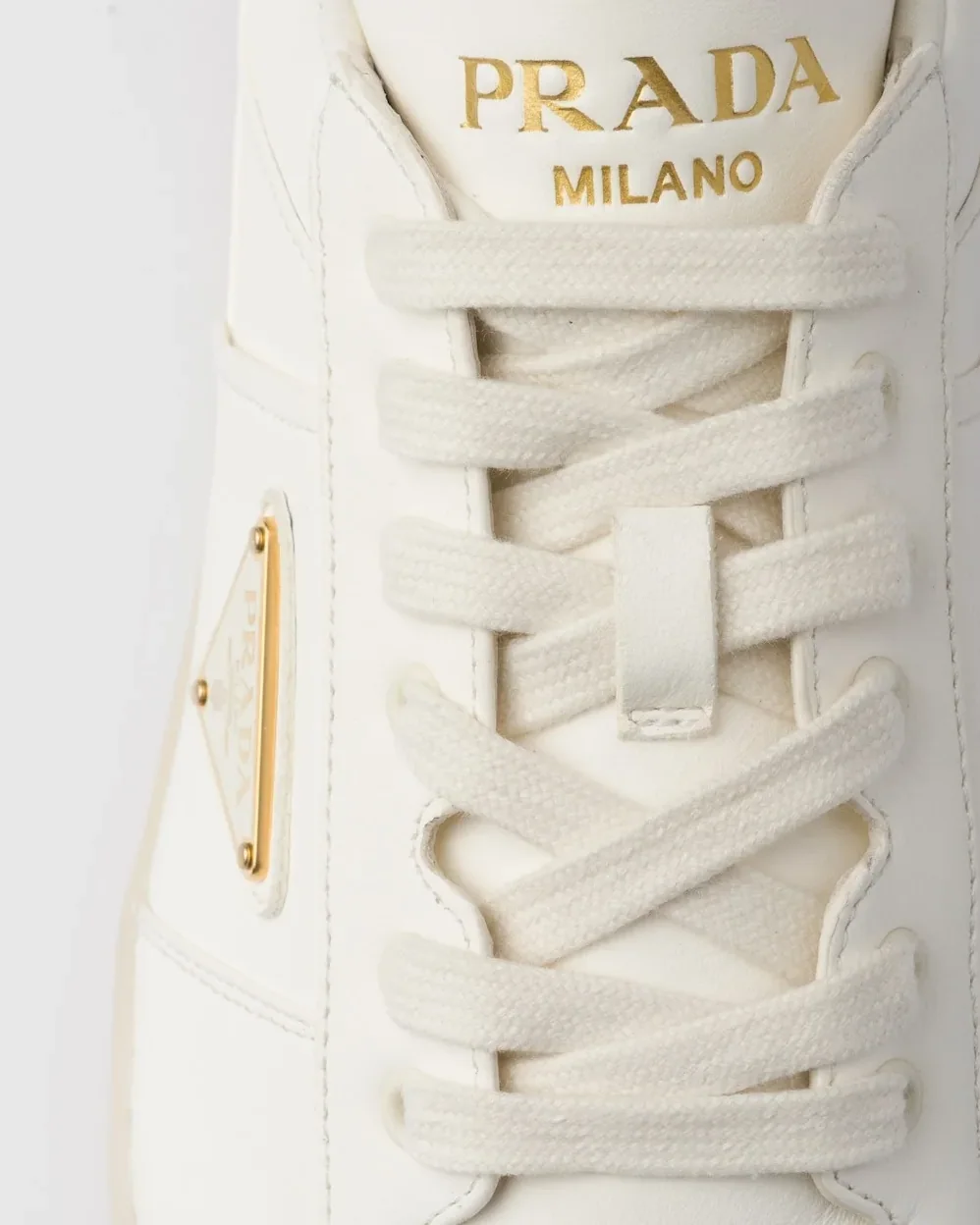 Prada Downtown Nappa Leather Sneakers Ivory 2EE364_038_F0304_F_D001 Prada Downtown Nappa Leather Sneakers Ivory 2EE364_038_F0304_F_D001