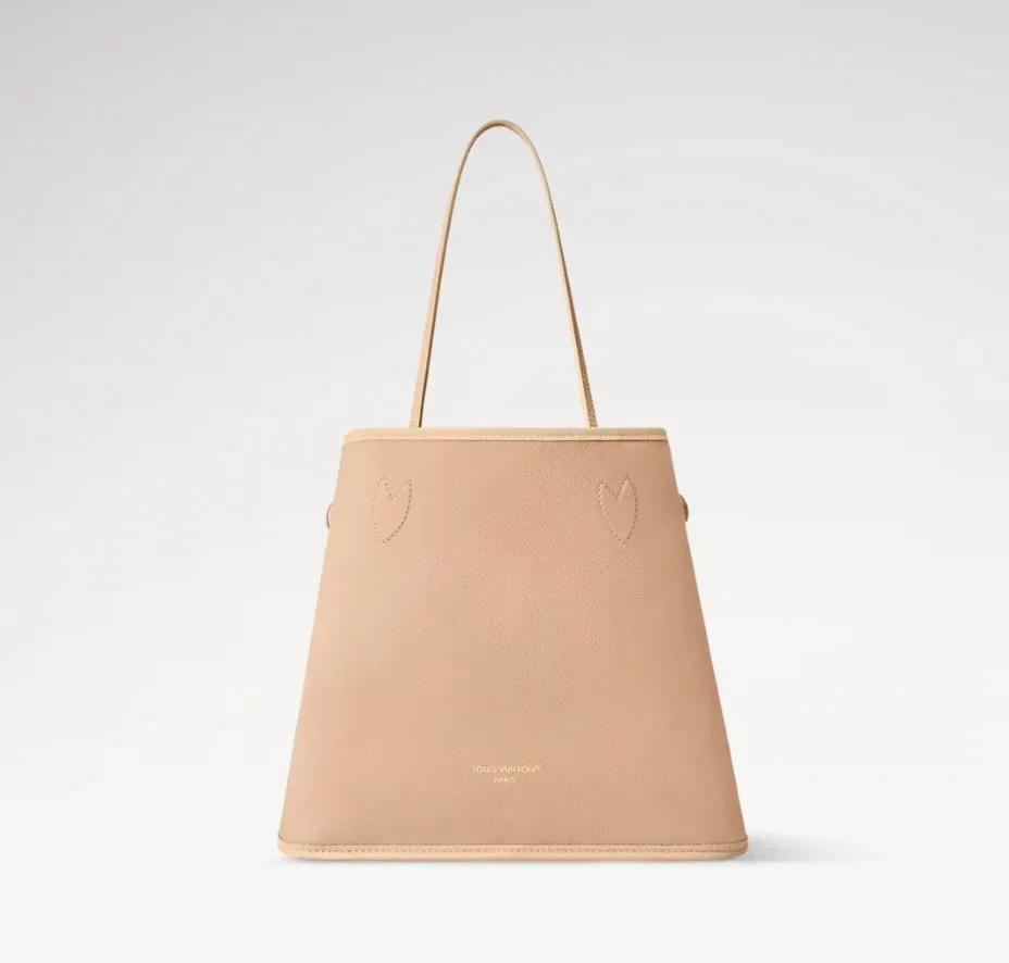Louis Vuitton Neverfull Inside Out MM Tote Bag in Dune/ Hazelnut Gold Hardware
