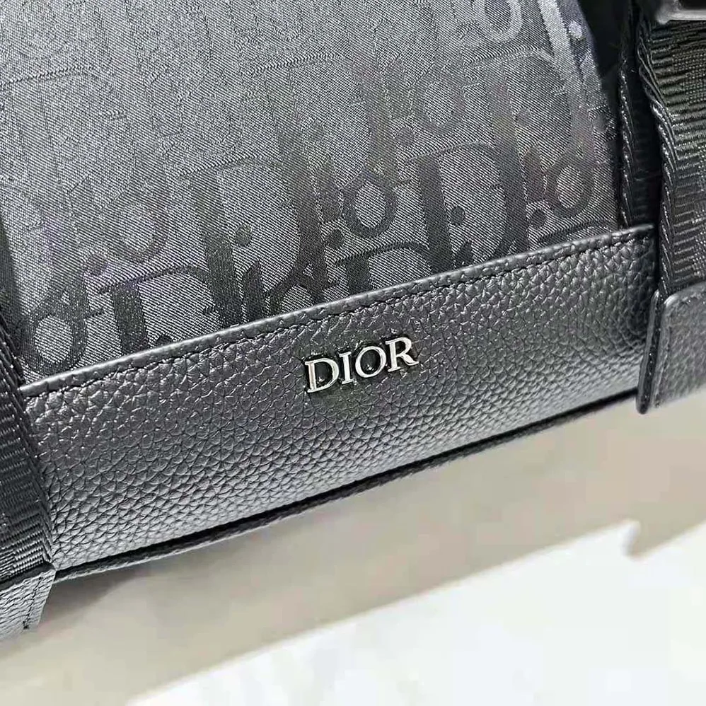 Dior Explorer Messenger Bag Black Dior Oblique Mirage Technical Fabric and Grained Calfskin for Men