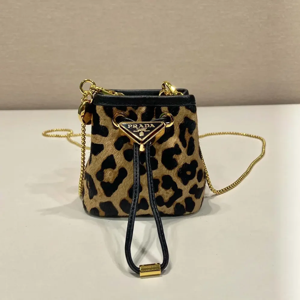 Prada Printed Leather Mini Pouch for Women