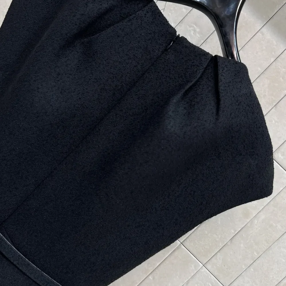Dior Mid-Length Belted Dress Black Virgin Wool-Cotton-Blend Bouclé for Women Dior Mid-Length Belted Dress Black Virgin Wool-Cotton-Blend Bouclé for Women