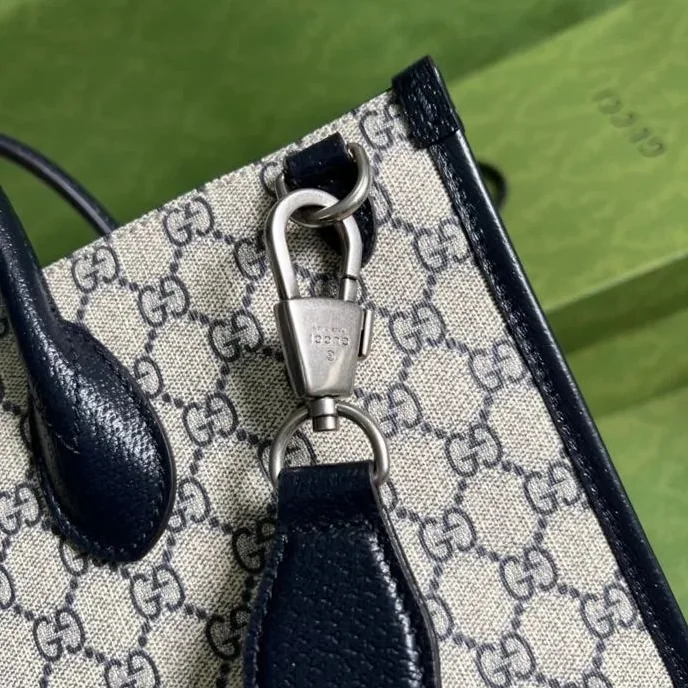 Gucci Tote Bag With Interlocking G Beige And Blue / Gucci Tote Bag With Interlocking G Beige And Blue /