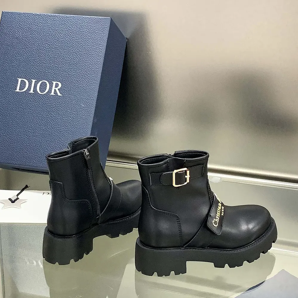 Dior D-Quest Ankle Boot Black Calfskin for Women Dior D-Quest Ankle Boot Black Calfskin for Women