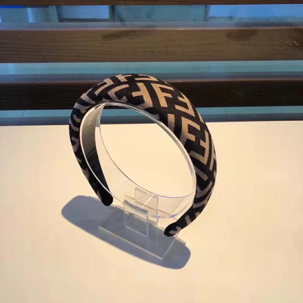 Fendi Headband in Brown Wool Cashmere and Silk for Women